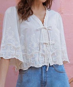 Floral Tie Blouse
